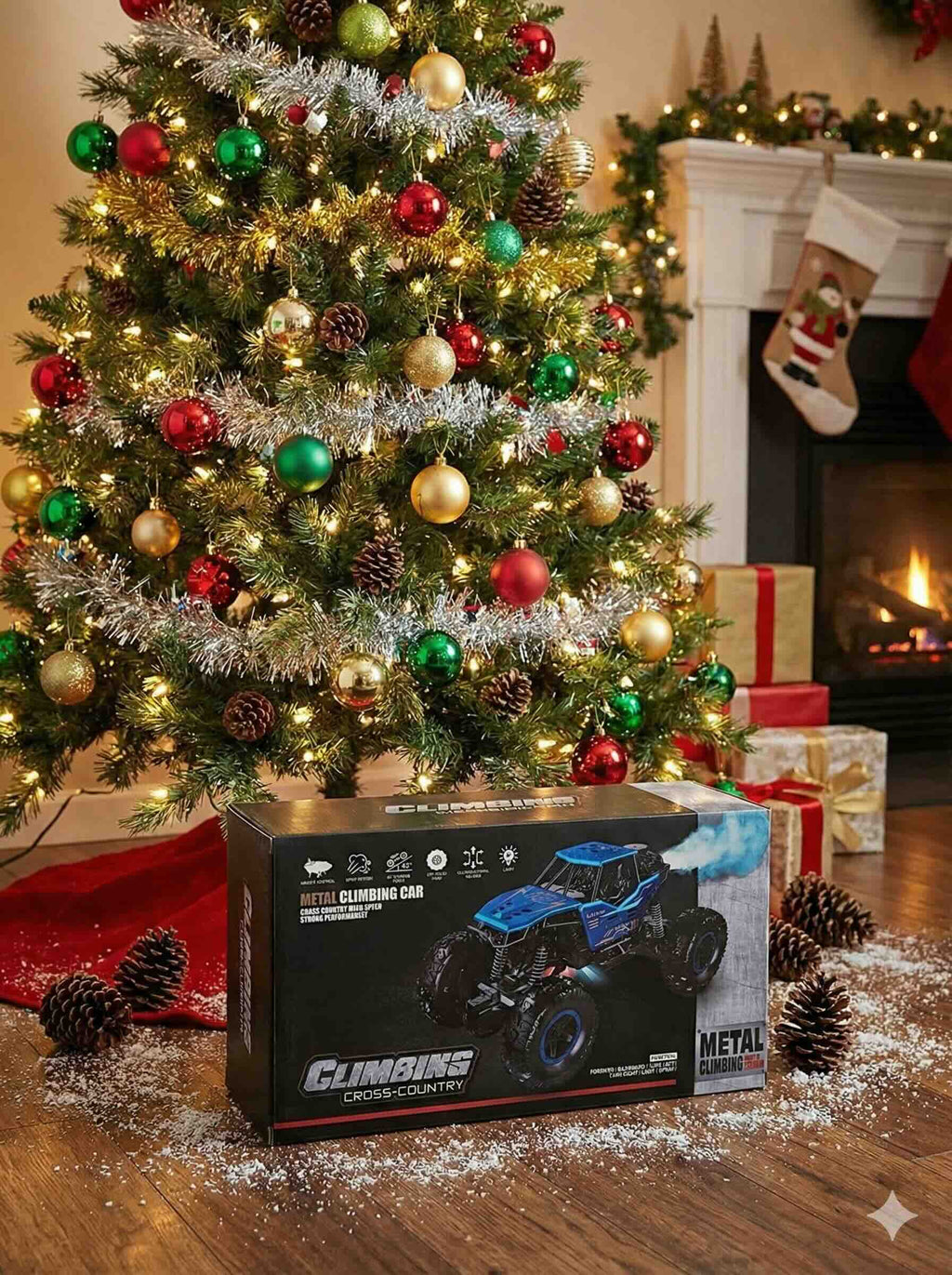 SJ ToyMart Remote Control Car with Mist Smoke Spray Function 2 WD Monster Truck Rock Crawler Climbing RC Toy Vehicle Car