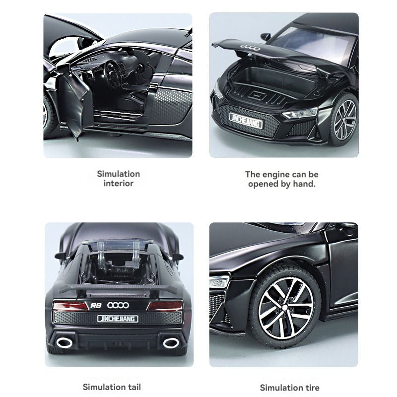 SJ ToyMart 1:32 AUDI R8 GT Alloy Sports Car Simulation Static Die Cast Vehicles Model Toys Model Car