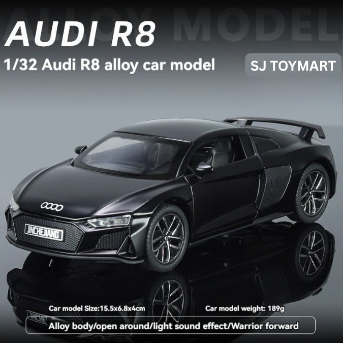 SJ ToyMart 1:32 AUDI R8 GT Alloy Sports Car Simulation Static Die Cast Vehicles Model Toys Model Car