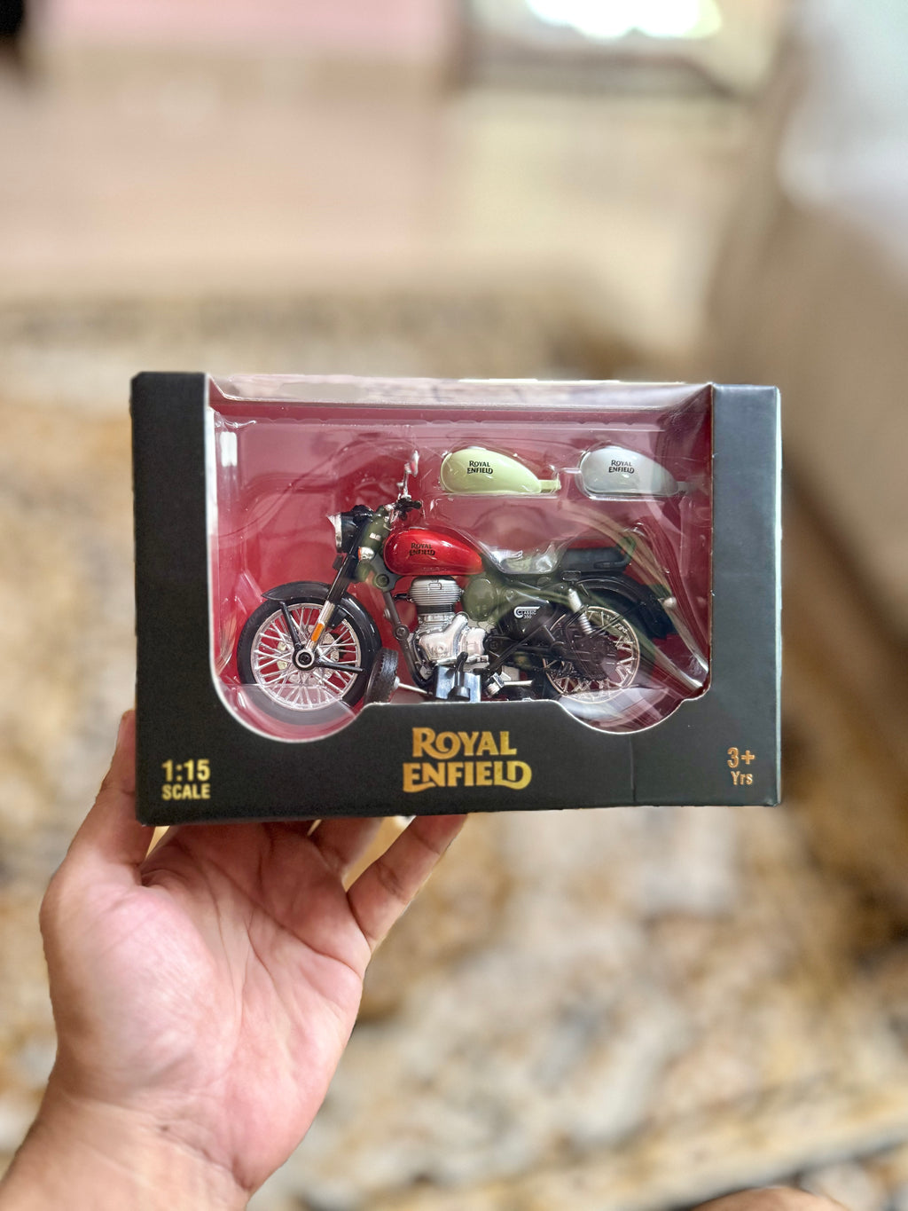 SJ ToyMart Toys Royal Enfield 1:15 Scale Diecast Motorcycle Model Toy
