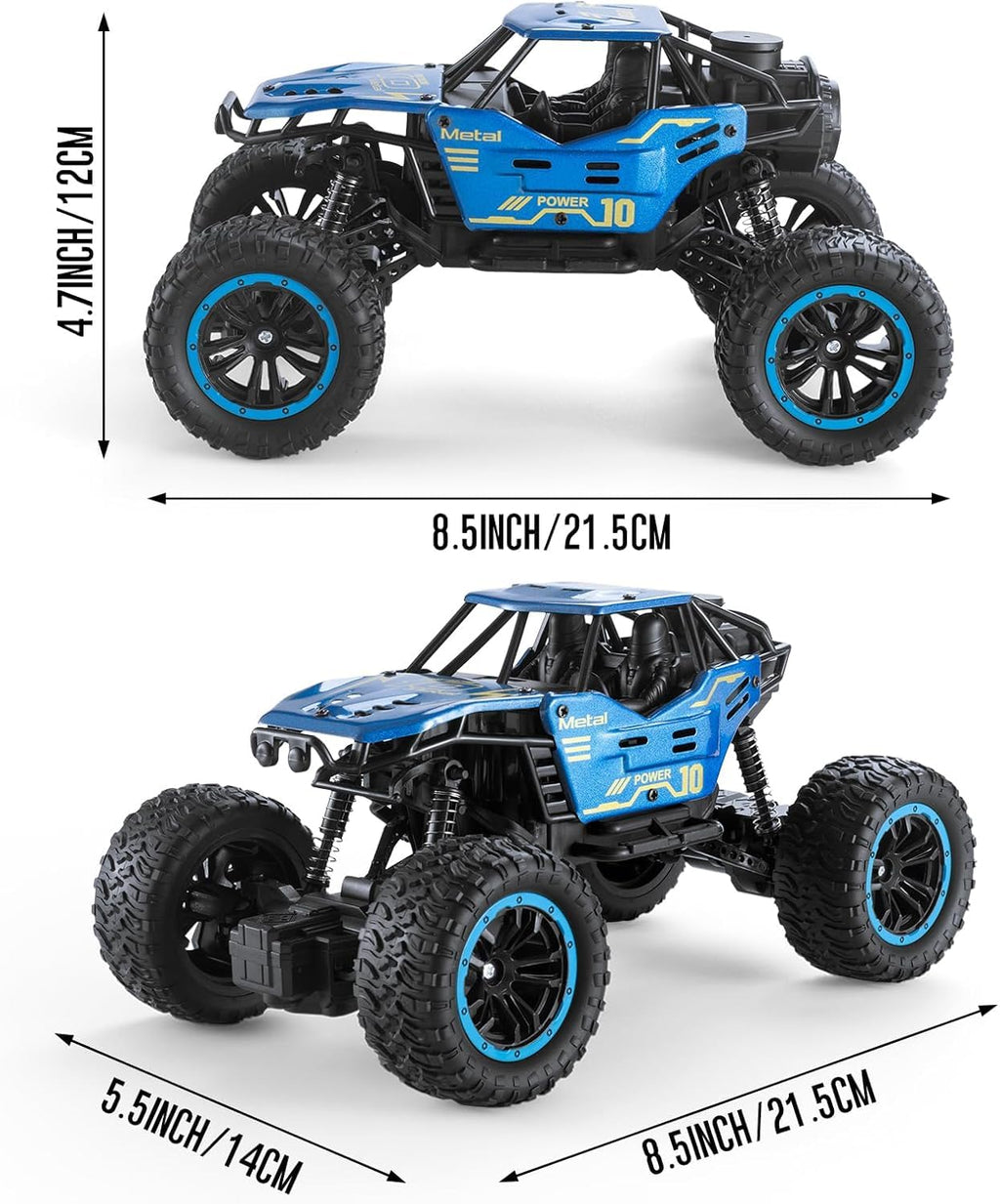 SJ ToyMart Remote Control Car with Mist Smoke Spray Function 2 WD Monster Truck Rock Crawler Climbing RC Toy Vehicle Car