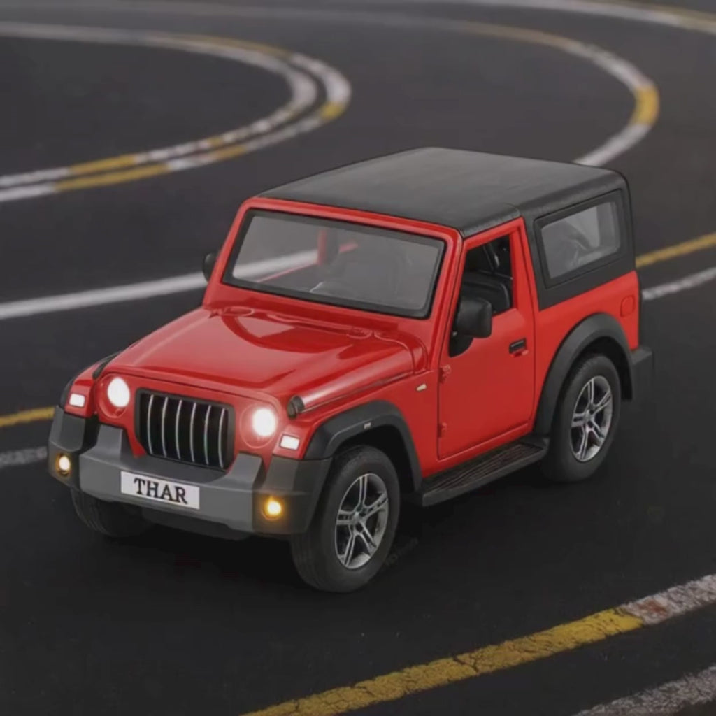 SJ ToyMart Toys Thar Car Toy 4x4 Manidra 1:32 Scale DieCast Metal Pull Back Car