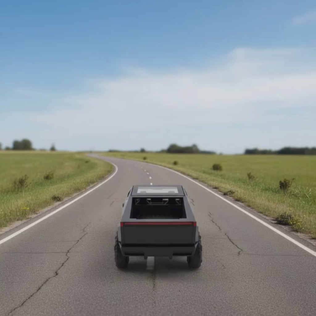 Tesla Cybertruck 1:36 Scale Model | Alloy Die-Cast Pull-Back Toy Car with Lights, Music & Openable Doors