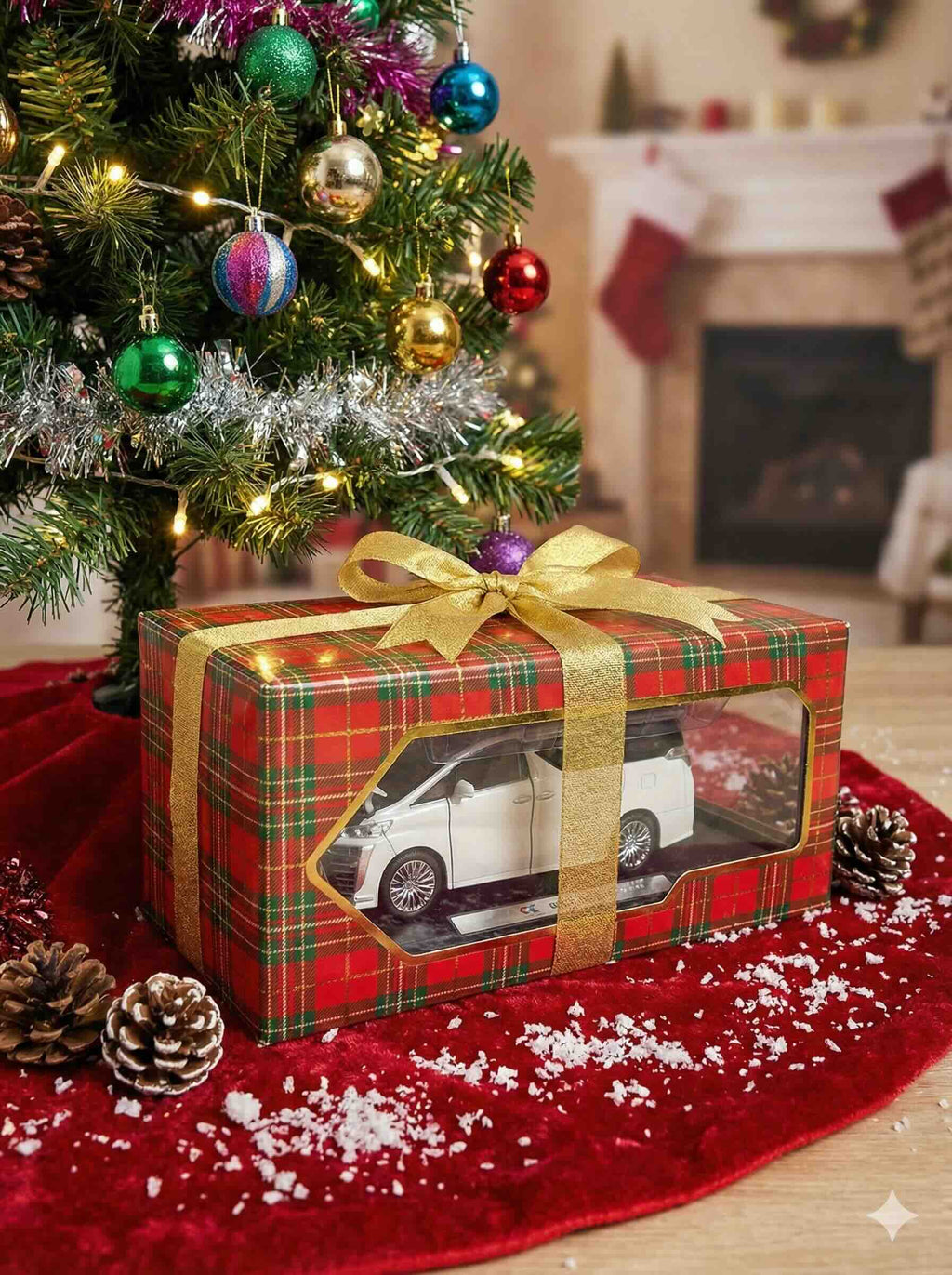 SJ ToyMart 1:24 Simulation Scale Vellfire MPV Toy Gift for Kids with Sound and Light Pullback Die Cast Model Car