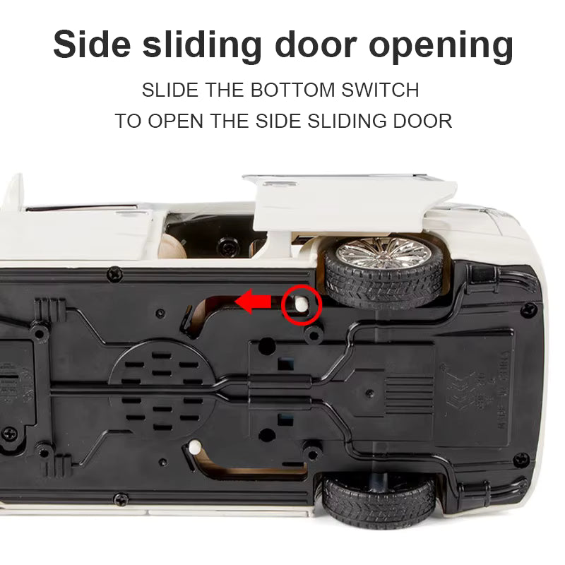 SJ ToyMart 1:24 Simulation Scale Vellfire MPV Toy Gift for Kids with Sound and Light Pullback Die Cast Model Car