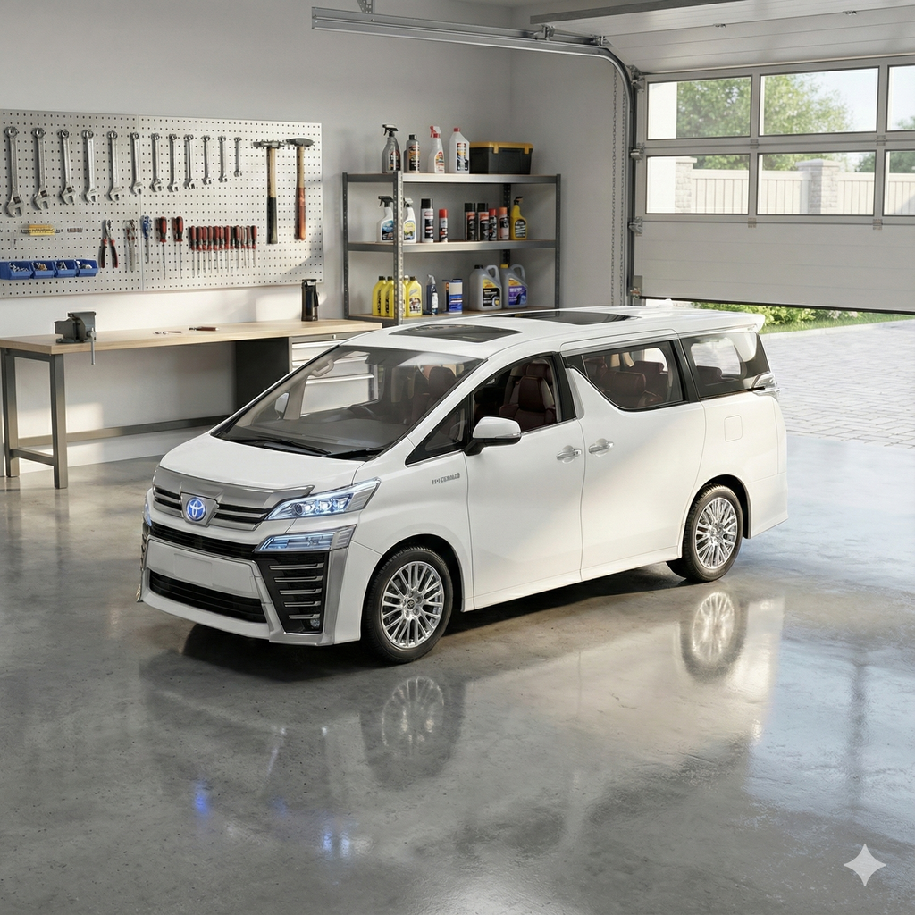 SJ ToyMart 1:24 Simulation Scale Vellfire MPV Toy Gift for Kids with Sound and Light Pullback Die Cast Model Car